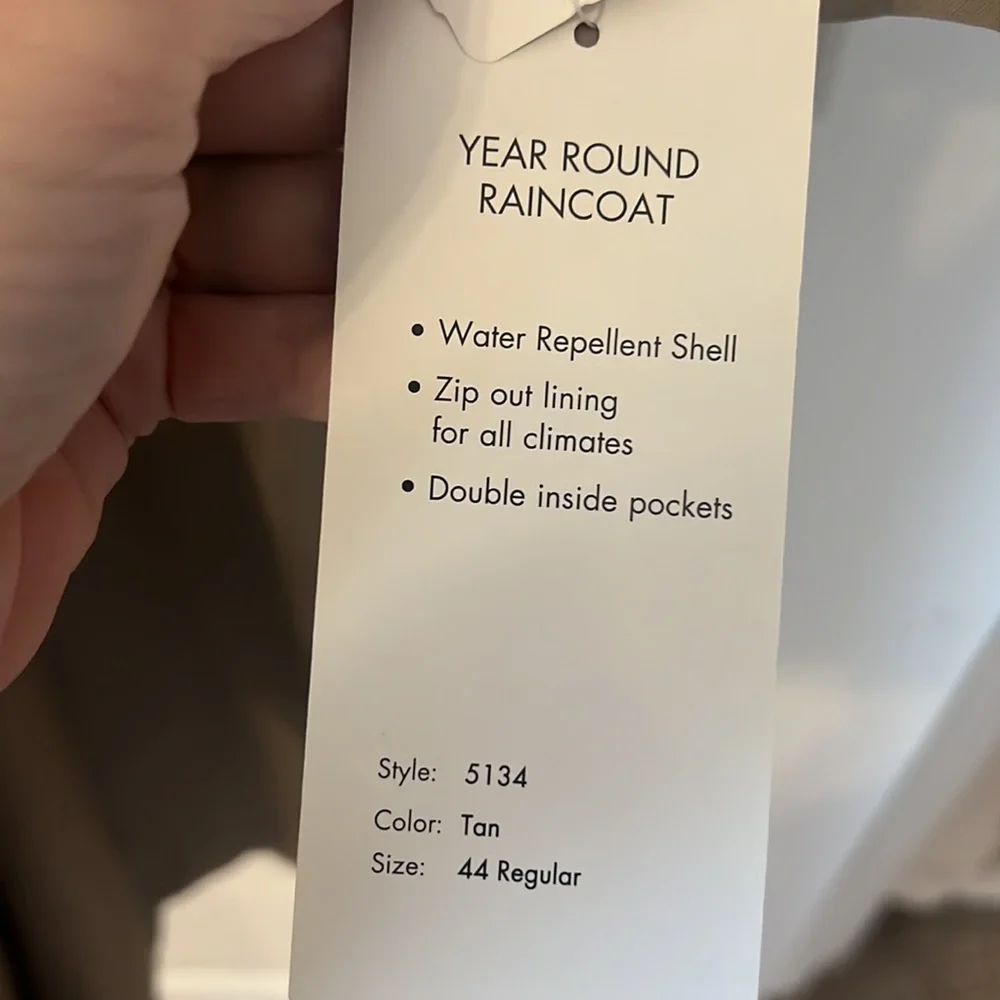 NWT Jos. A. Bank Men’s trench coat/raincoat - Picture 9 of 9